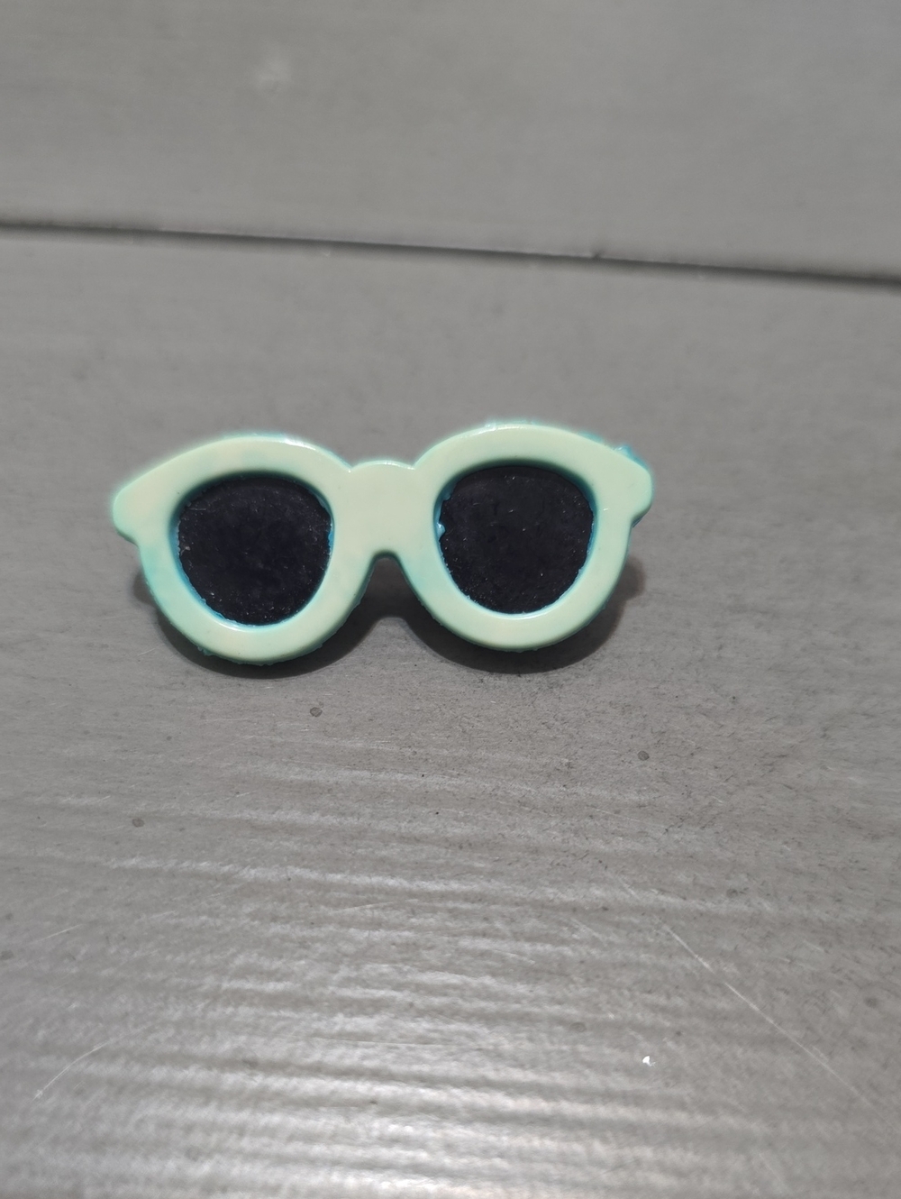 Mint Green/Blue Retro Sunglasses Pin with Black Lenses